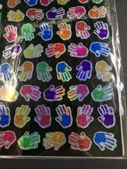 Vintage Stickerpotomus Sticker Set Handprints 90s Retro Brand New Sealed