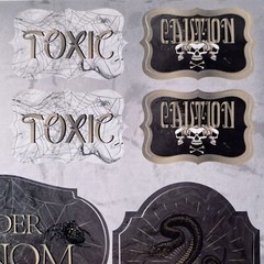 NEW Stickers for Bottles 300ct Label Poison Toxic Horror Potion Decals Halloween