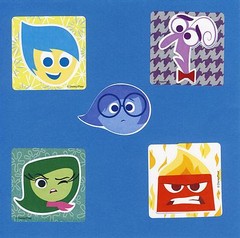 10 Inside Out Shaped – Large Stickers – Party Favors