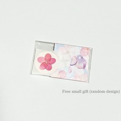 MUJI Sakura Jute Bag Nylon Mesh Case Gift Set A6 Mini Notebook Stationery Japan