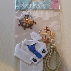 Navy themed scrapbook kit