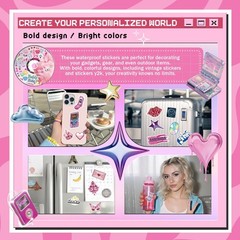 200Pcs Y2K Stickers, Cool and Trendy 2000s Aesthetic Stickers, Cute Vintage V…