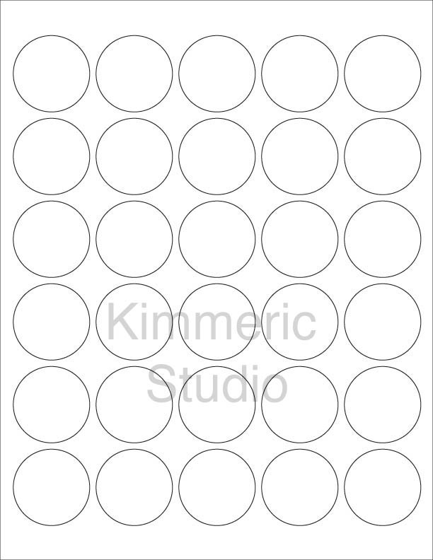 6 SHEETS 1-1/2″ ROUND BLANK WHITE *GLOSSY* 180 STICKERS~8-1/2″x11 Sticker Sheets