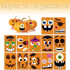 Revolutionary Pumpkin Stickers – 24 Sheets for Easy & Fun Halloween Crafts