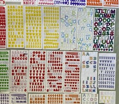 Lot of 45 Incomplete Alphabet Sticker Strips 10” & 12” Making Memories & Others