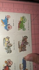 Vintage Eureka Stickers Circus Antique Cars 1 sheet
