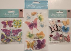 Lot Of 11 JOLEE’S BOUTIQUE K&Co Dimensional Scrapbooking Stickers BUTTERFLIES