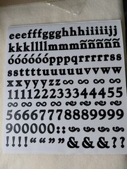 Creative Memories Black Letters & Numbers- 6 Complete Sets- Scrapbooking