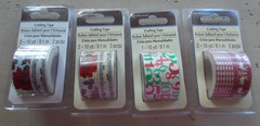 Mixed Lot 24 Packs Christmas Embellishments Stickers Flowers Tape Brads New