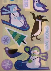 2 Books 300+ Stickers 4 Crafts, Scrapbooks/Cards Foil/Glitter/Emboss Winter #168