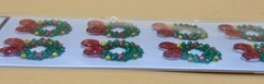 Christmas Paper Crafts WREATH GEMS 8pc Dimensional Stickers, NEW