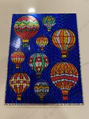 Vtg Stickers 80s Hallmark Razzle Dazzle Stickers Hot Air Balloons One Sheet