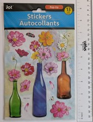 Flowers In Glass Bottles Vases Scrapbooking Stickers By Jot