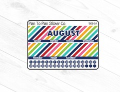 1008-5A~~August 7X9 Monthly View Planner Stickers.