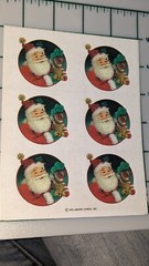 Vintage Hallmark Stickers Christmas Stickers Christmas Santa Stocking 1 sheet