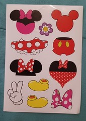 Mickey & Minnie Mouse Themed Stickers – Lot of 1 Sheet
