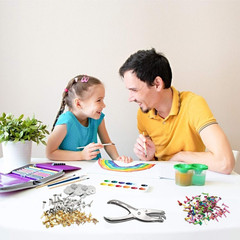 200 Pieces Paper Fasteners Brads, Multi Color Mini Brads round Fasteners with 20