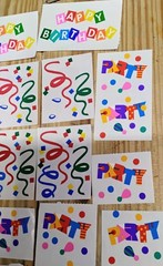 Mrs. Grossman’s VTG Stickers Birthday Party Swirls Hats (Creative Memories)