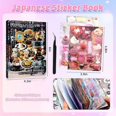 Portable 50-Page Sticker Book of 800 Aesthetic Stickers for Creative Projects