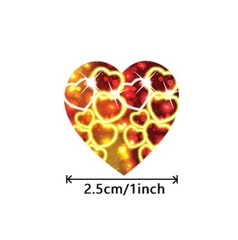 Red Heart Valentine Stickers – 1 Inch Self-Adhesive Love Labels for Gifts ETC