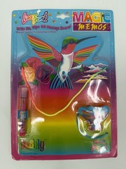 Vintage 90s Lisa Frank Magic Memos Dashley The Humming Bird Rainbow Erase Board