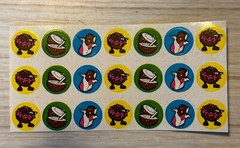 Scratch & Sniff Stickers Vintage 90s Rare HTF Coconut