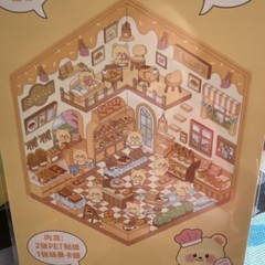 38 sheets DIY 3D sticker scenes miniature room scenes stress relief therapy kids