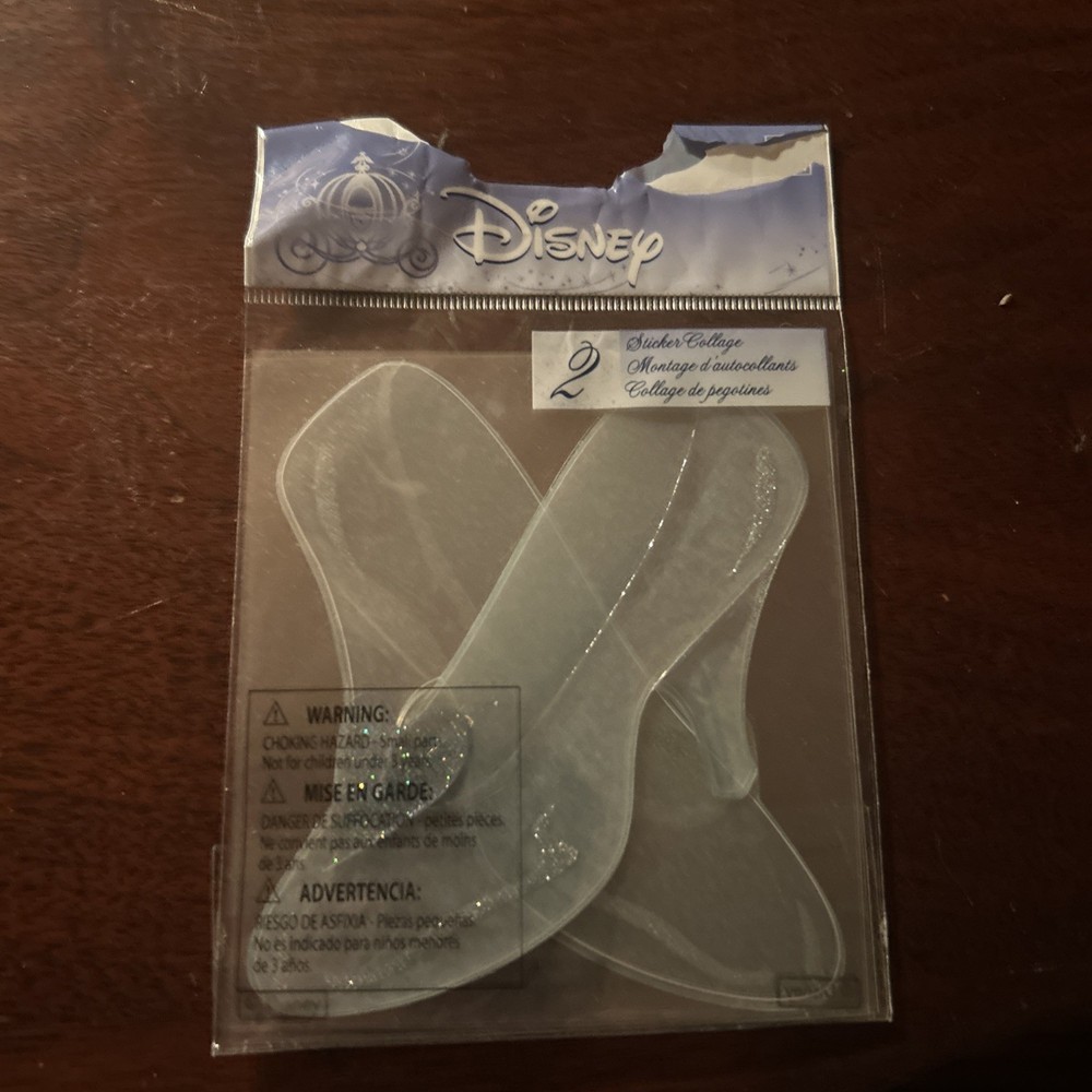 EK SUCCESS DISNEY PRINCESS CINDERELLA GLASS SLIPPER DIMENSIONAL STICKERS Rare