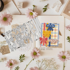 15Pcs Bownot Metal Die Cut for Card Making Bownot Die Cut Ribbon Embossing Stenc