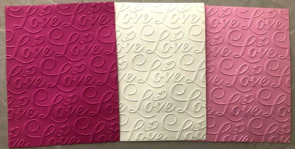 5 Anna Griffin Scripted Love Embossed Card Fronts