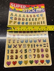 NOS NIP SEALED 80s Decal Specialties Animal Alphabet Letters & Number Stickers