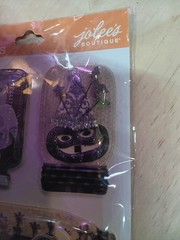 Halloween puffy sticker. Craftbook, novelty