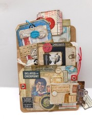 Junk Journal Add-Ons Handmade Tags Card Envelope File Clipboard Ephemera Set 7
