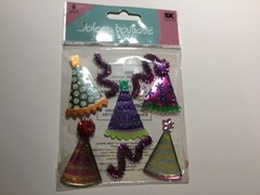 Jolee’s Boutique 8 pc Scrapbook stickers BIRTHDAY PARTY HATS New Free ship