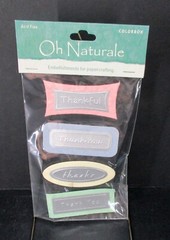 Colorbok Oh Naturale Thank You Message Dimensional Stickers 2003 New