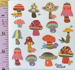 Violette Stickers Boho Mushroom Party Crafts Planner Supply Scrapbook