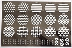 MADE MINE Self-Adhesive Rub-Ons – BLACK & WHITE ICONS – 301 pcs