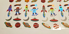 Mrs. Grossman’s Stickers Lot of 5 Strips ~Retro Holographic Space~ 2018 HTF