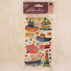 8 Sticko Epoxy Resin Dimensional Glitter Sticker Sheets Lot – New In Package