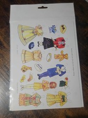 THERESA BORELLI COLLECTIBLE PAPER DOLLS FANCYWORK 6 SHEETS 1998