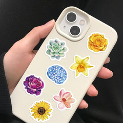 500 Pcs Flower Stickers Colorful Floral Paper Decals for Kids Spring Summer Roll