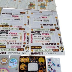 Mixed Scrapbooking Sticker Lot Holiday Halloween Christmas Autumn Marine 20+ Pcs