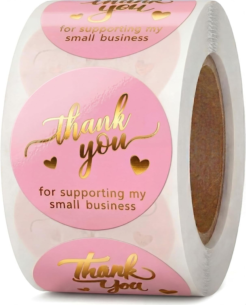 500 Thank You for Supporting My Small Business – Stickers 2 Inch Round Sticker L