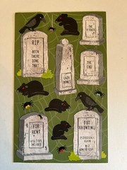 LOT 5 Mrs Grossman’s HALLOWEEN STICKERS Ghosts Bats Night Creatures Spooky RARE
