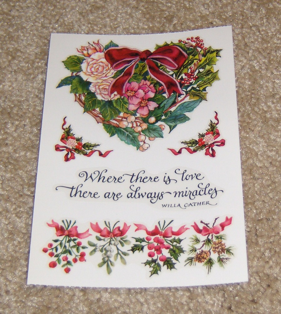 PSX Designs Sticker Sheet ~ Floral Heart of Christmas