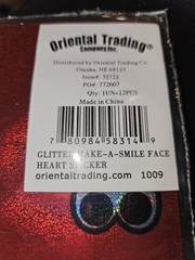 New 12 Pc Glitter Make A Smile Face Heart Sticker