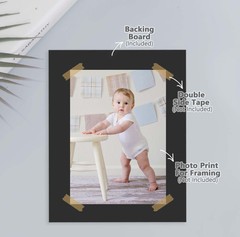 25 PCS Backing Board 8×10 Inch Uncut Black Matboard Acid Free For Art Print