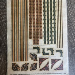 Letraset 1974 Rub‑On Transfers • NOS Decorative Borders • 2 Vintage Sheets