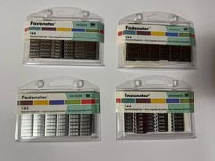 Lot of 10 EK Success Fastenater Decorative Metal Staple Bars See Description.