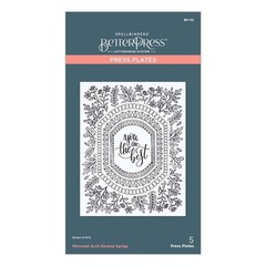 Spellbinders BETTER PRESS PRESS PLATE- MIRRORED ARCH NESTED SPRIGS BP-112